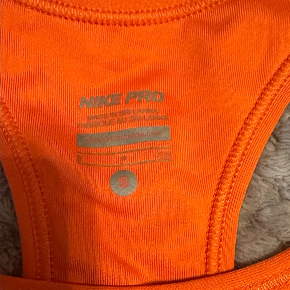 Nike Pro Women's Bright Orange {Small} Sports Bra - Picture 2 of 7